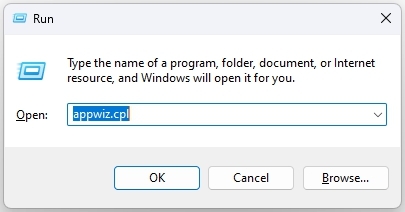 RUN- appwiz cpl - Windowsの「エントリポイントが見つかりません」エラー