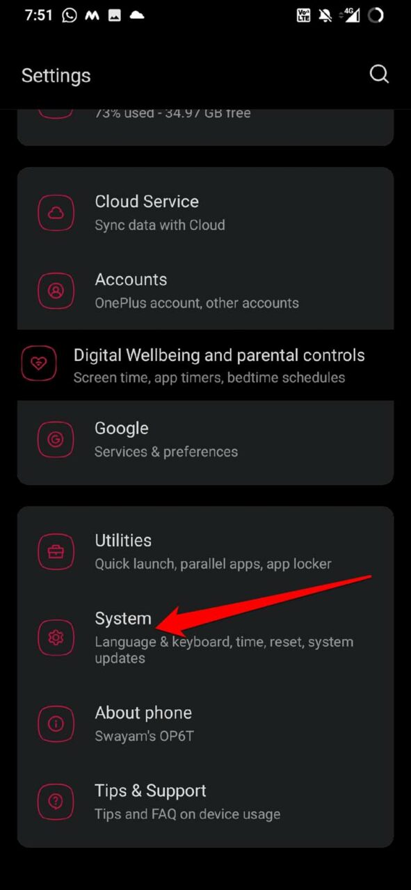 Android-Systemeinstellungen