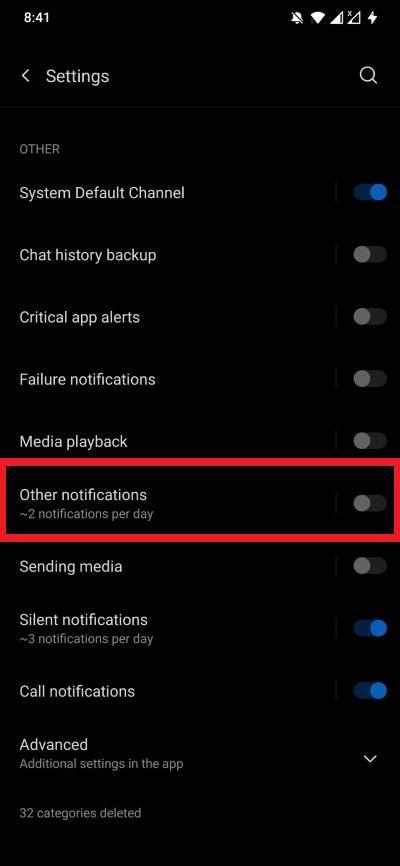 Outras Notificações