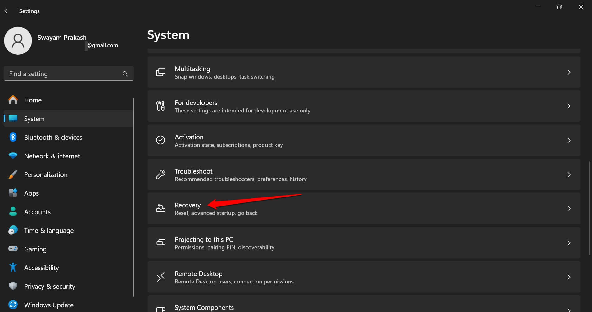 windows 11 recovery