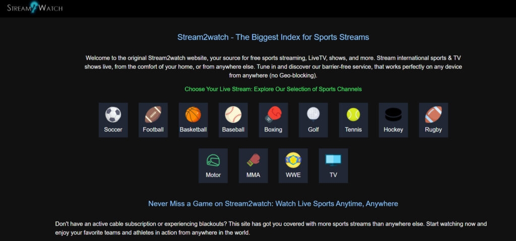 Stream2Watch - Melhor Alternativa ao VipBox