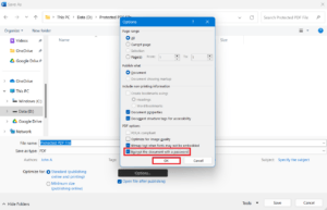 Autoriser le cryptage du document avec un mot de passe 