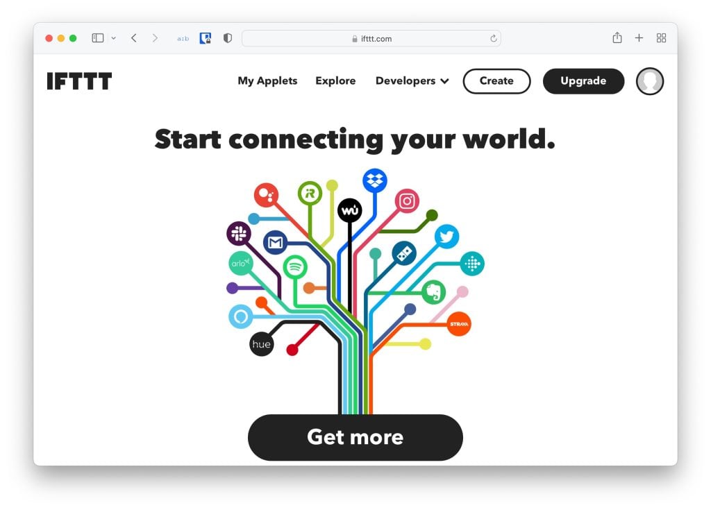 Connecté IFTTT - Webhook Discord YouTube