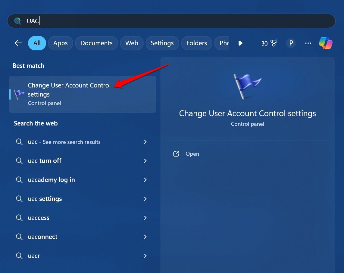 cambiar la configuración de control de cuentas de usuario Windows 11
