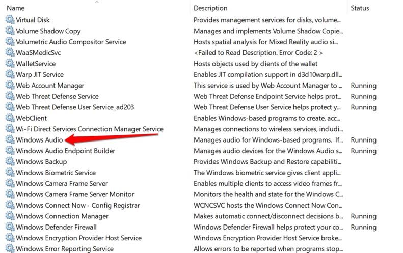 Windows-Audioservice