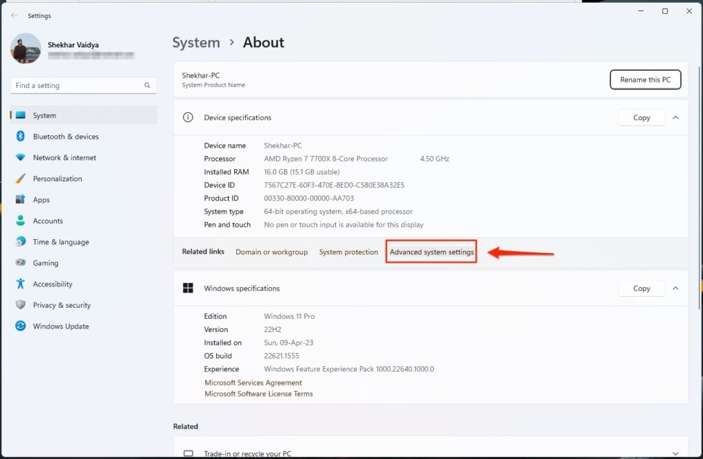 Acerca de Este PC - Error de inicio del controlador de pantalla de Nvidia