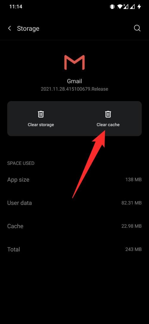 Effacer le cache Gmail