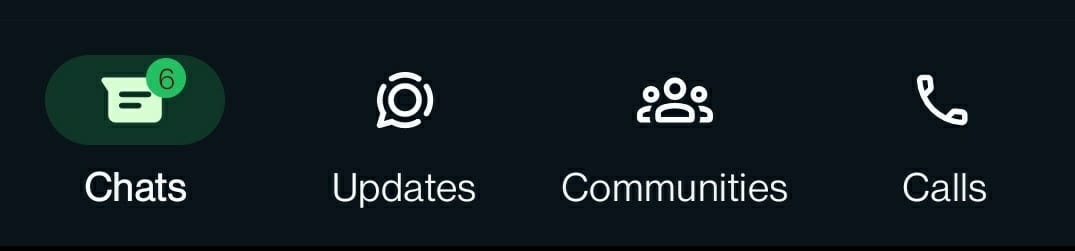 íconos de la página de inicio de WhatsApp