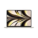 Laptop Apple 2022 MacBook Air con chip M2: Progettato per l'intelligenza Apple, Display Liquid Retina da 13,6 pollici, 8GB di RAM, 512GB di archiviazione SSD, Tastiera retroilluminata, Fotocamera FaceTime HD 1080p; Starlight