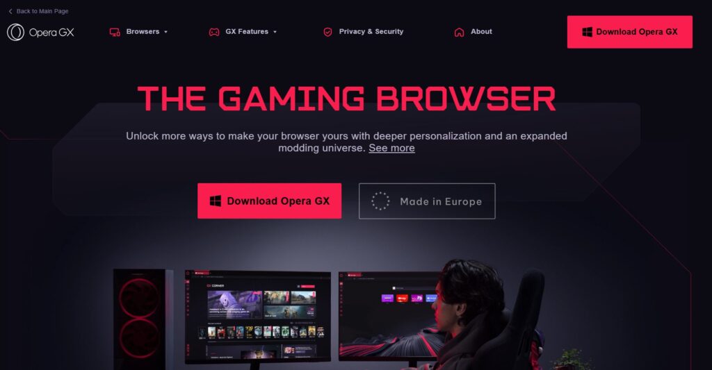 Opera GX – Le choix des gamers - Meilleur navigateur basé sur Chromium