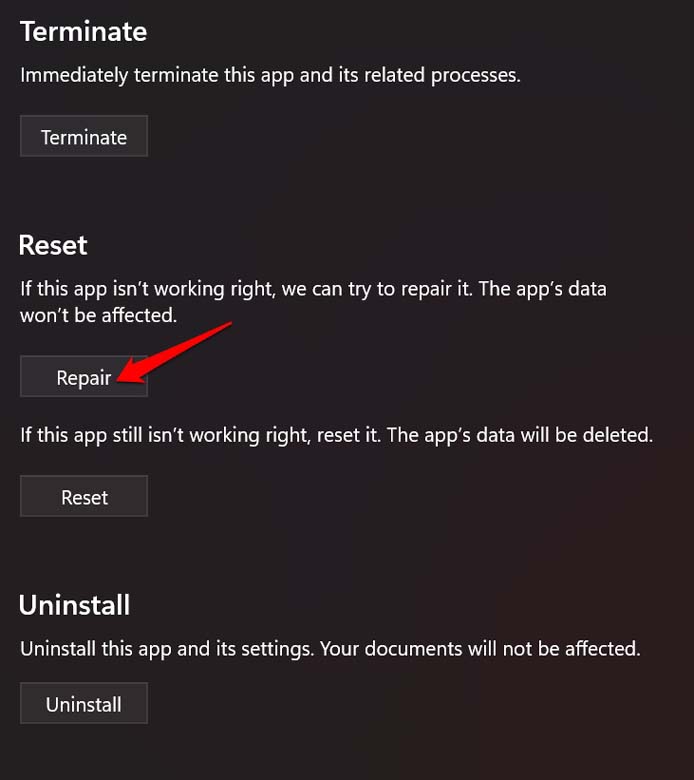 réparer WhatsApp
