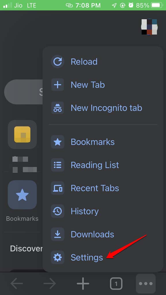 iOS Chrome設定
