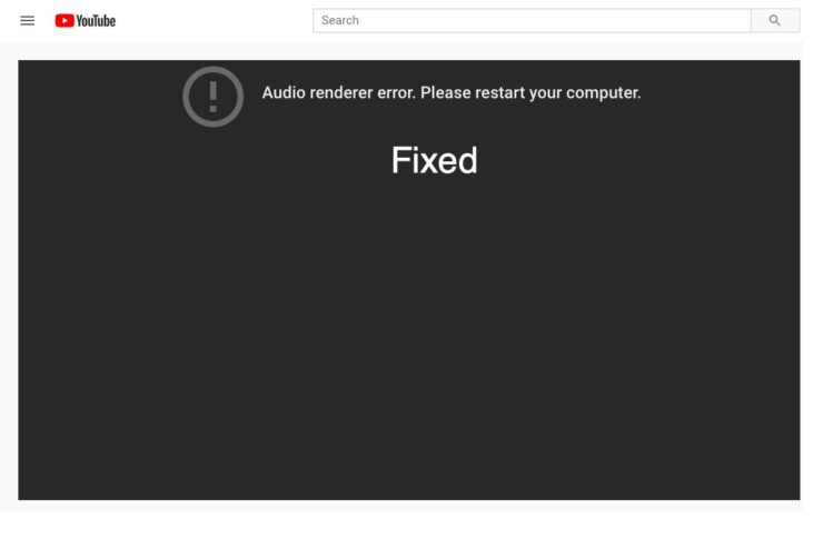 Correção do Renderizador de Áudio do YouTube Windows 11