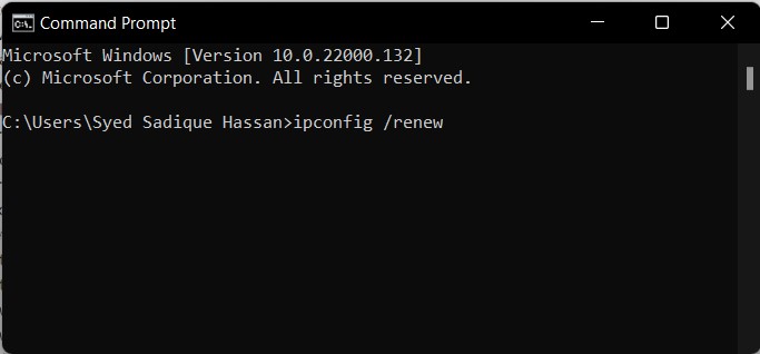 renovar configuración ip windows 11