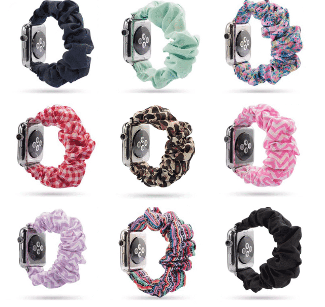 Esta é a Pulseira de Moda Scrunchie para Apple Watch Series 5 de 44mm e 40mm.