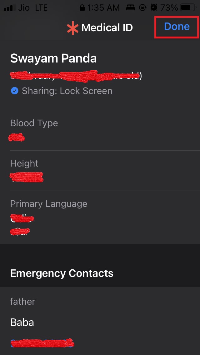 información de identificación médica