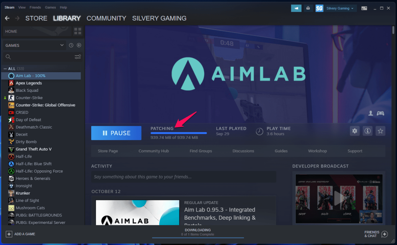 5 - Steamゲームを更新