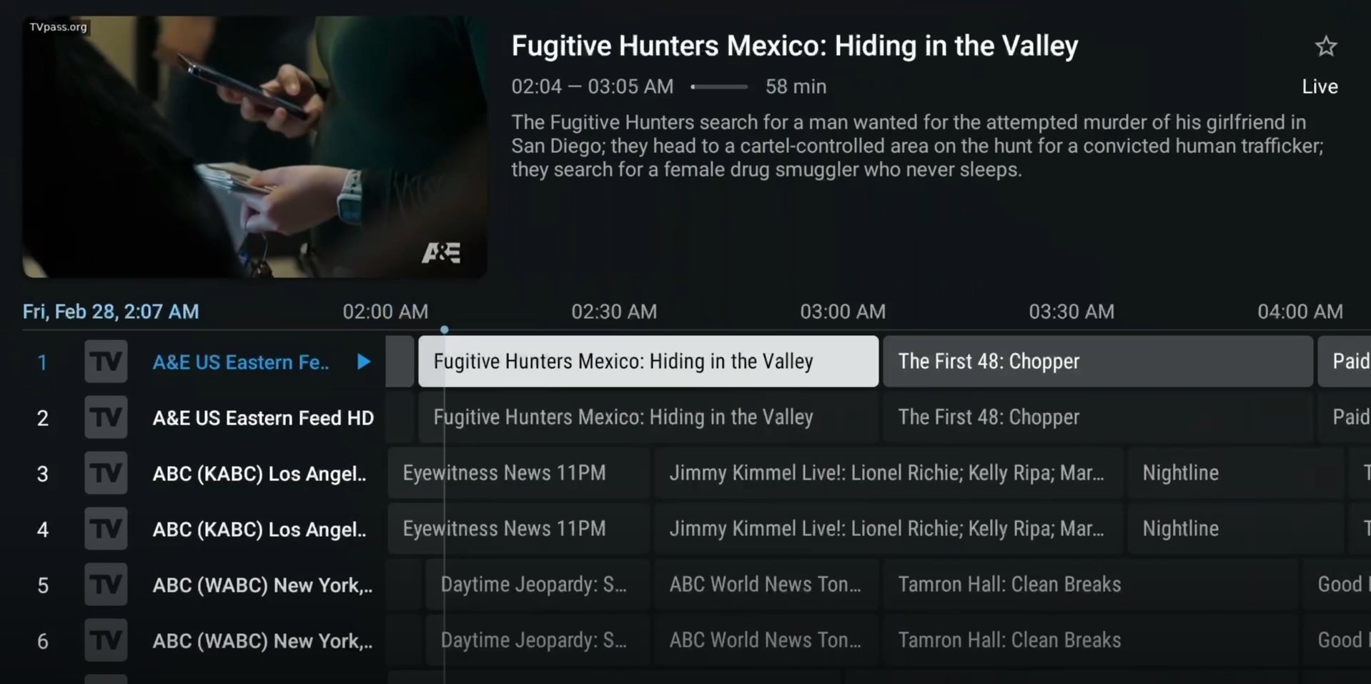 Firestickを使用してTVPassでライブTVを視聴