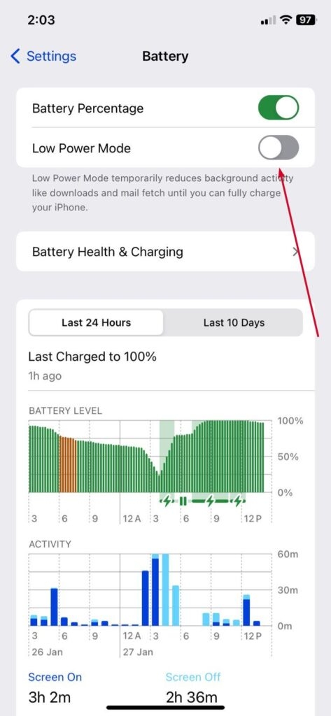 저전력 모드 끄기 - T-Mobile 비주얼 음성사서함이 작동하지 않음