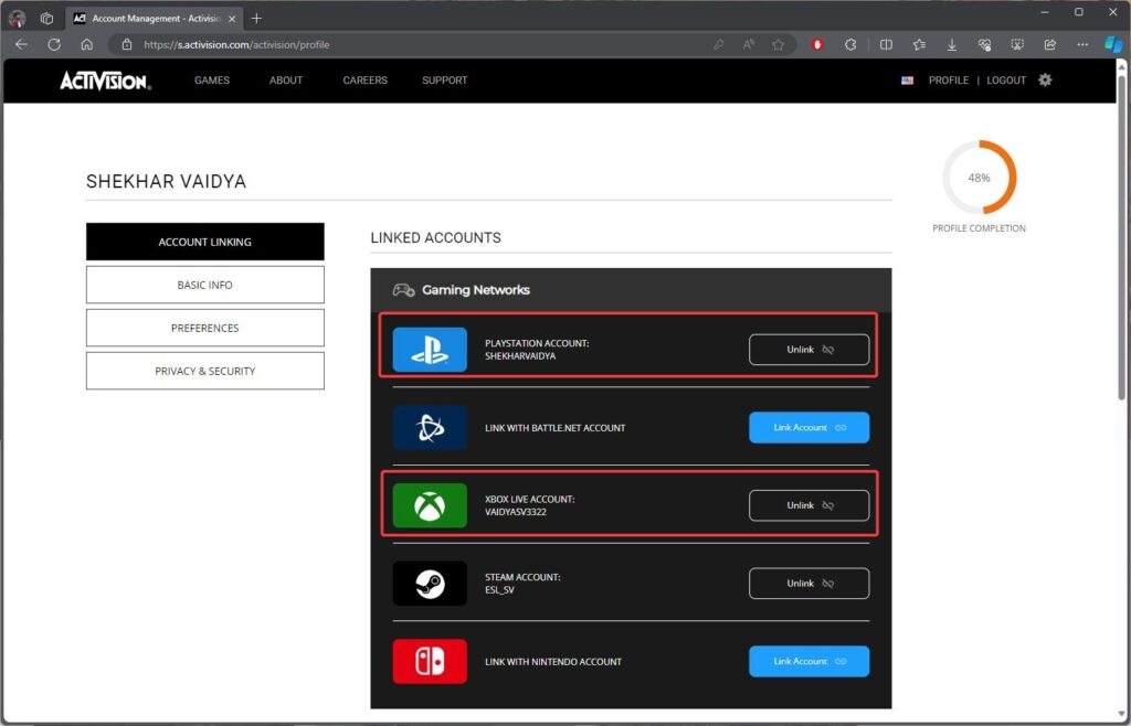 PS5에서 Activision을 통해 Xbox 친구 추가하기