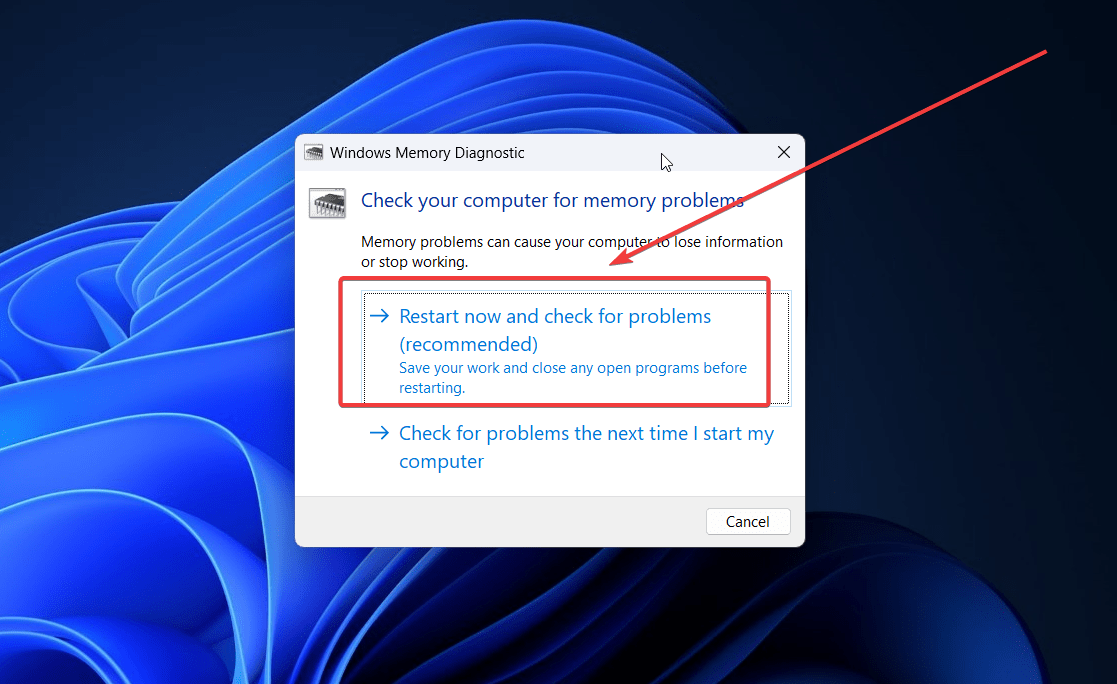 Reiniciar agora e verificar se há problemas