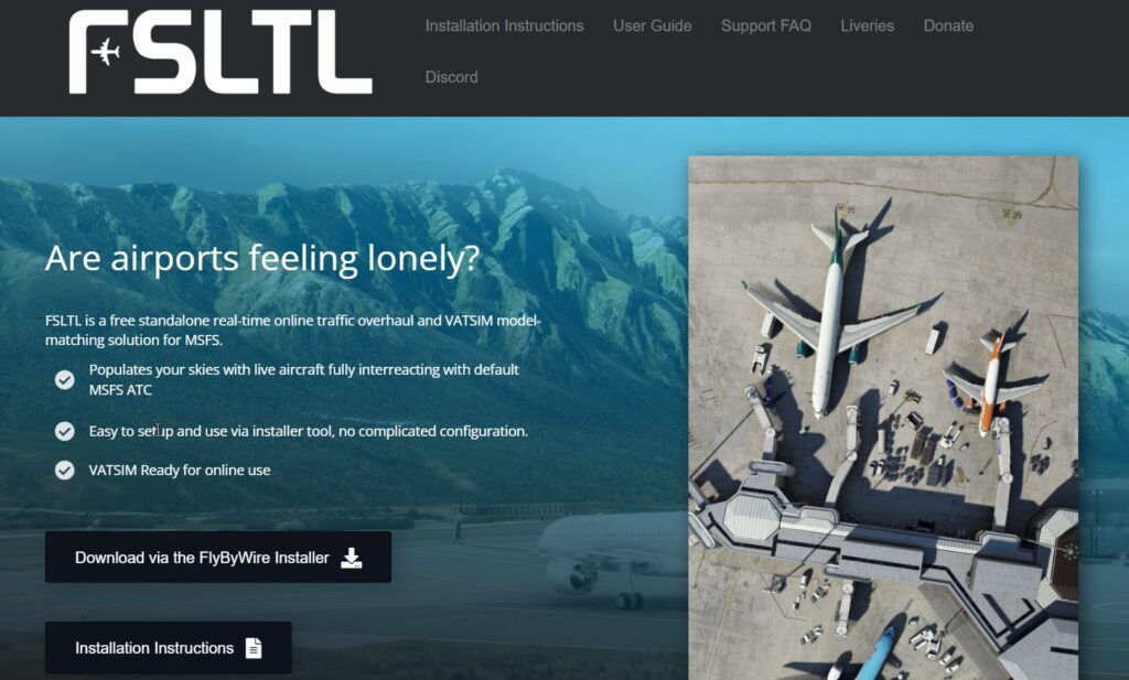 FSLTL (FS Live Traffic Liveries) - Meilleur Outil MSFS 2024