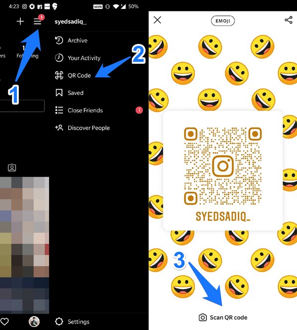 Scanner QR Instagram