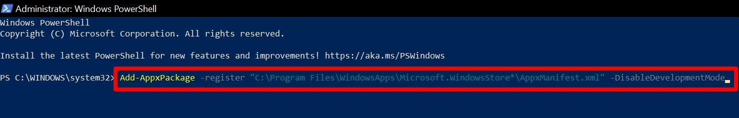 reinstalar Microsoft Windows store