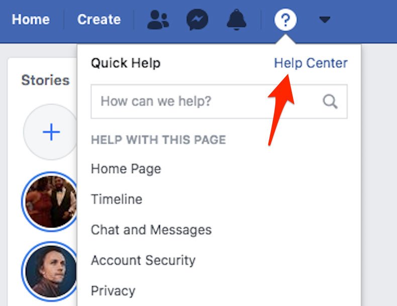Facebookサポートに連絡する