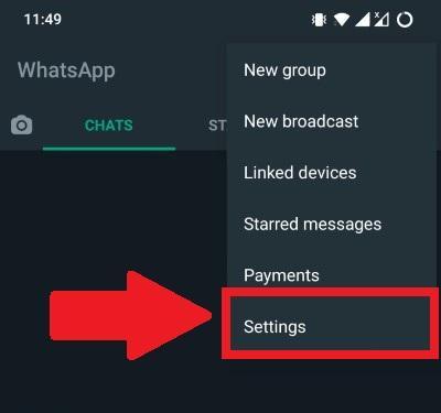Impostazioni WhatsApp