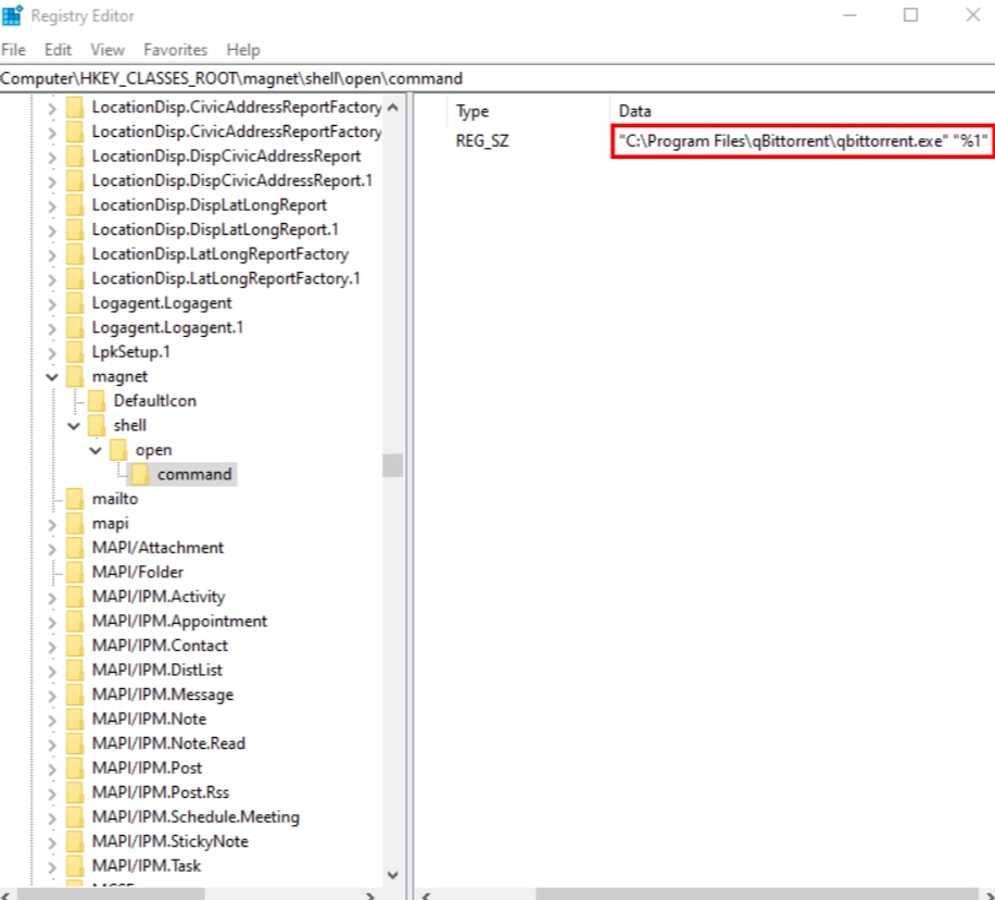 Usando o Registro do Windows - Links Magnéticos Não Funcionando