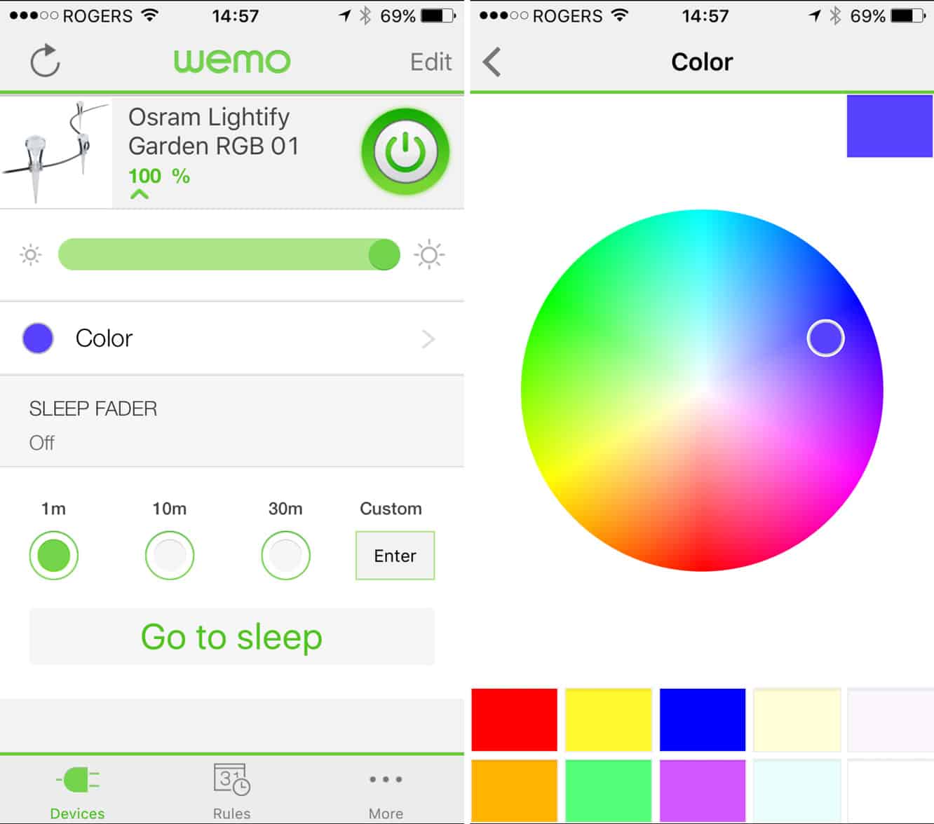Critique : Belkin WeMo + OSRAM Lightify Gardenspot Mini RGB Starter Set