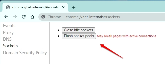 Chrome의 DNS 캐시 지우기 - Google Chrome에서 ERR_EMPTY_RESPONSE 오류