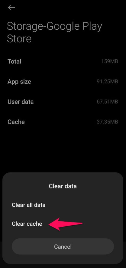 Limpe o Cache e os Dados do Aplicativo Google Play Store - Erro DF-DdFERH-01 da Google Play Store