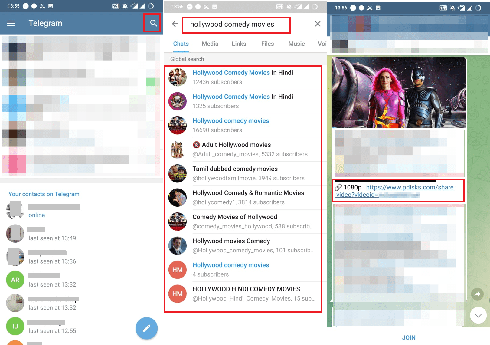 Buscar y descargar una película Telegram (1)