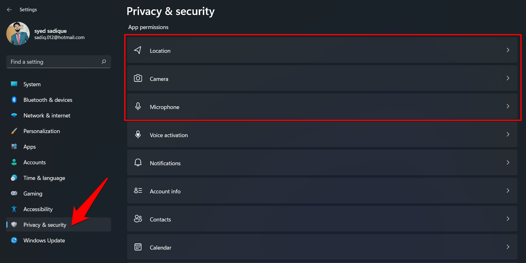 Какое приложение использует камеру, местоположение, микрофон в Windows 11