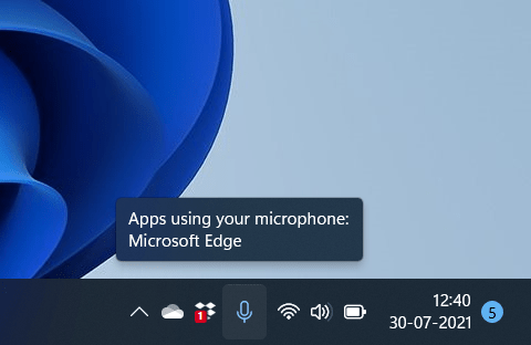 приложение использует микрофон windows 11