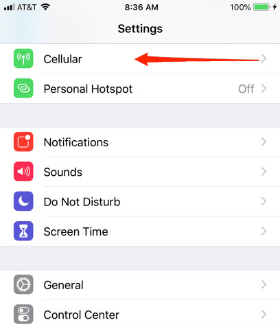impostazioni cellulari iphone