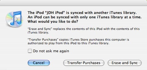 Предварительная загрузка подарочного iPod на другом компьютере
