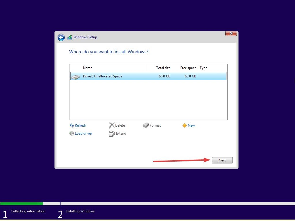 Windows 10 설치