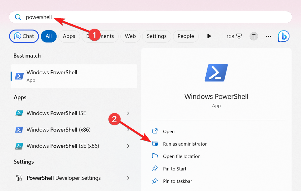 Ejecutar PowerShell como administrador