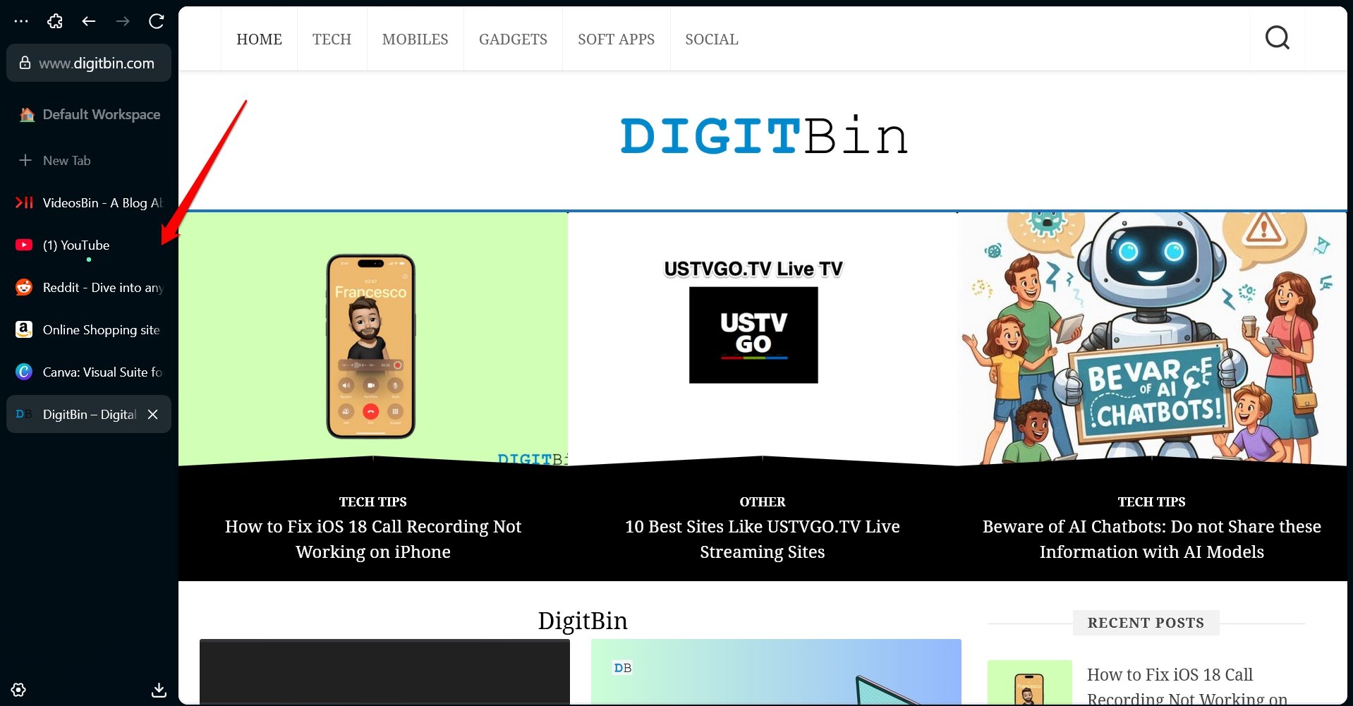 Neuen Tab im Zen-Browser öffnen