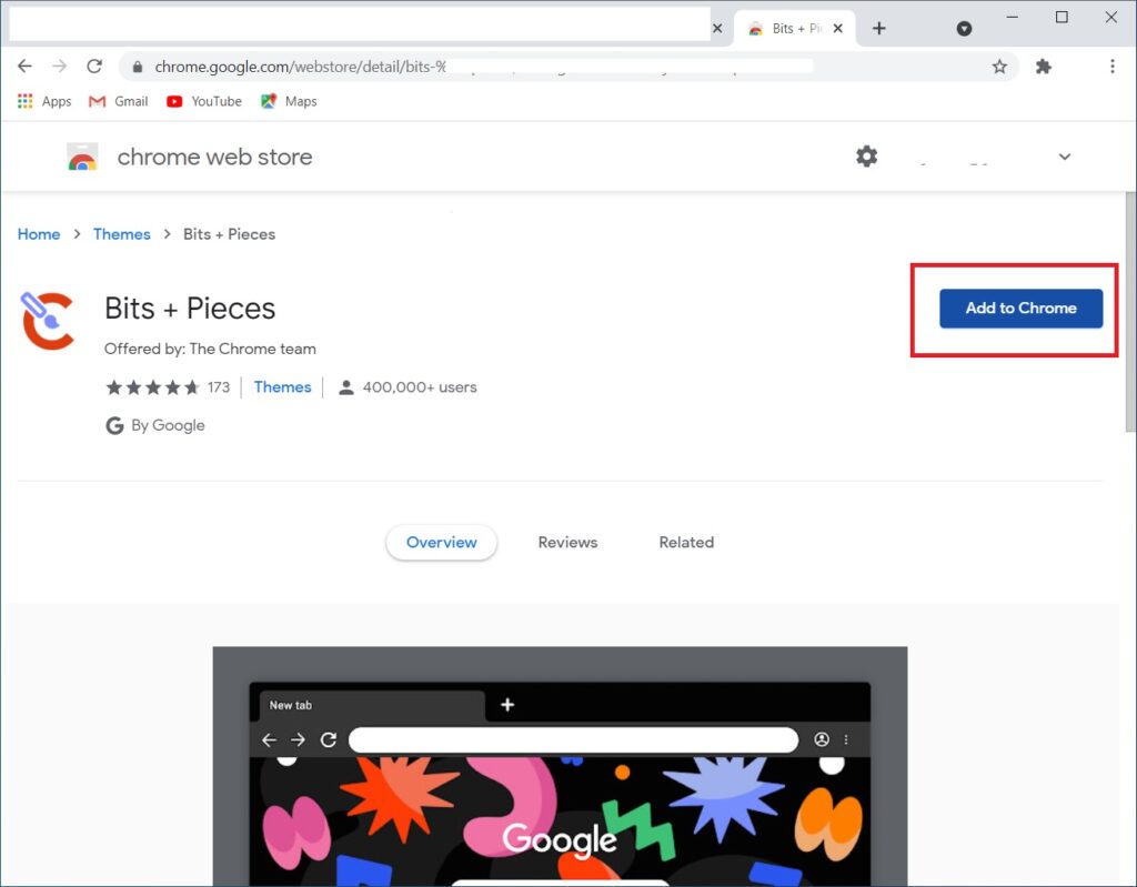Изменить фон Google