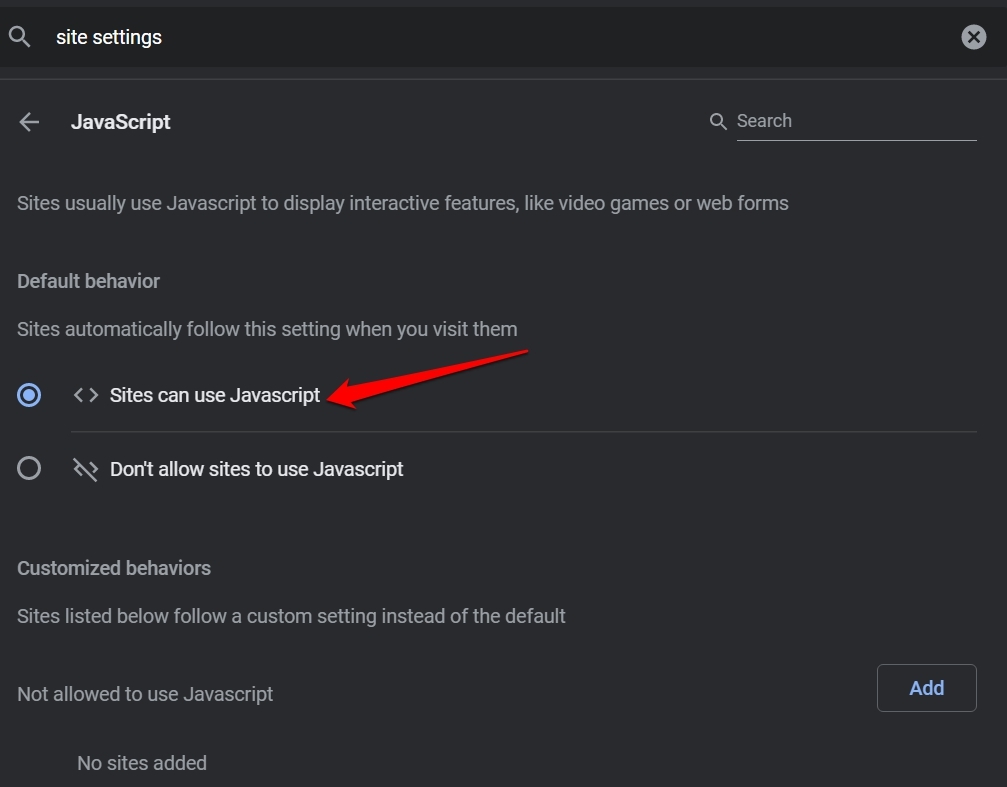 activer javascript pour les sites sur le navigateur Chrome