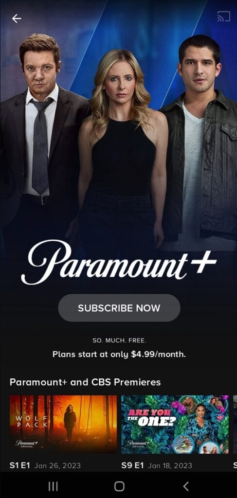 Aplicativo Paramount Plus - Código de Erro 3205 do Paramount Plus