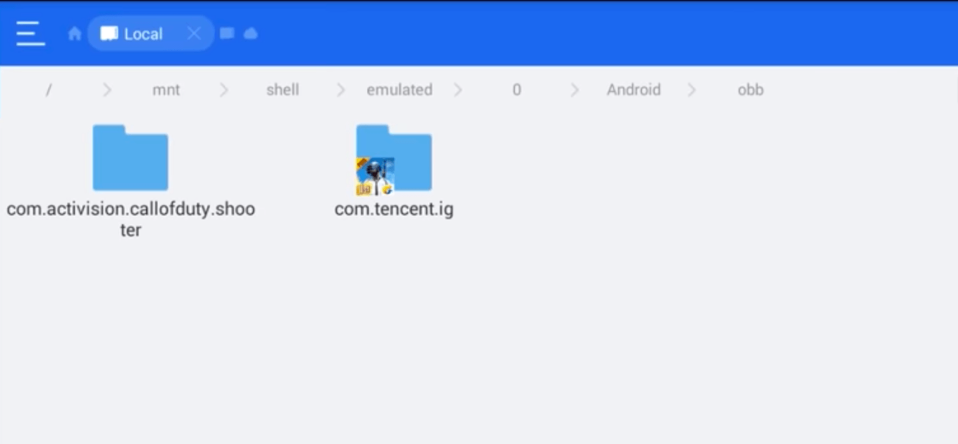 Fügen Sie Obb auf dem Android TGB ein