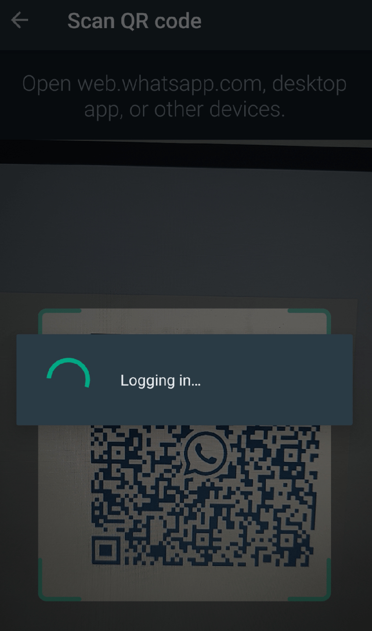 Screenshot einer View Once-Nachricht