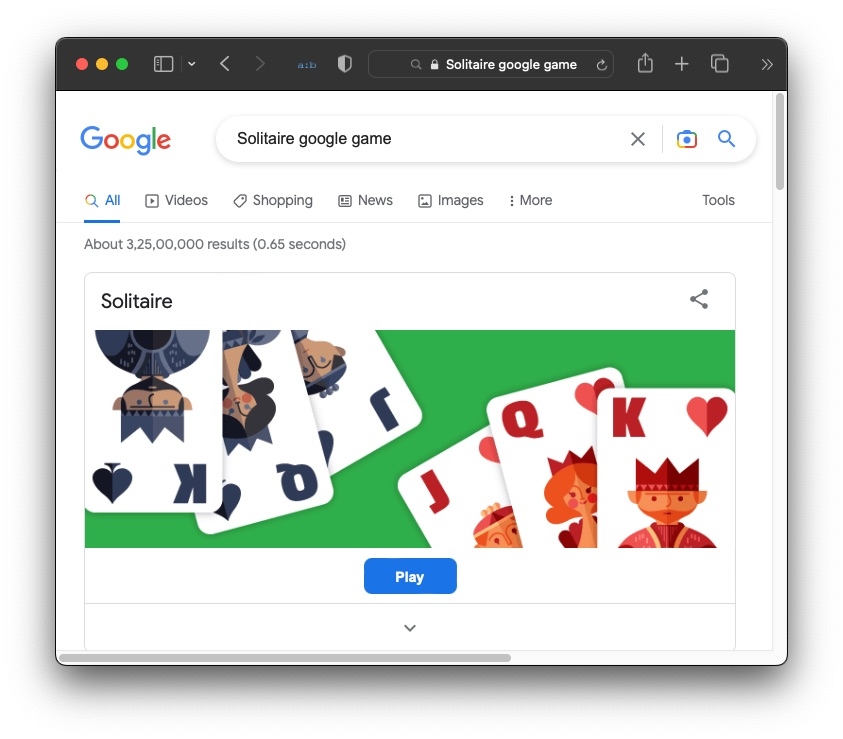 Jeu Solitaire - Jeux Gratuits sur Google