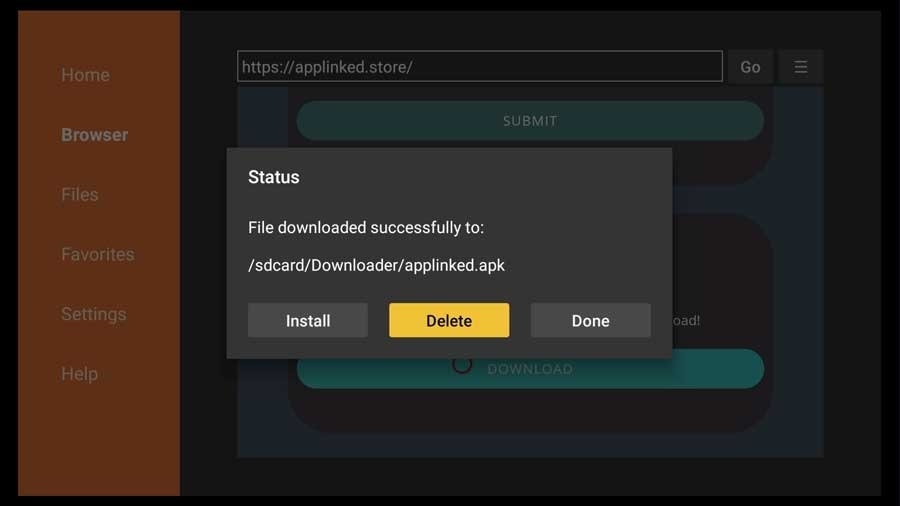 Supprimer l'APK AppLinked - Codes AppLinked