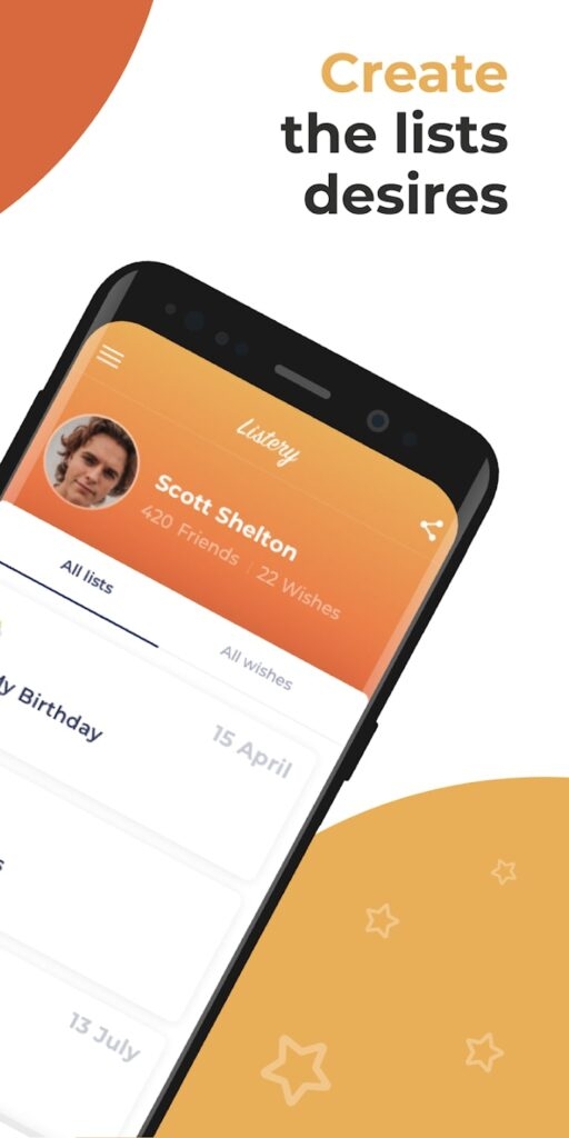 Listery - Meilleure Application de Liste de Souhaits Universelle